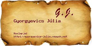 Gyorgyevics Júlia névjegykártya