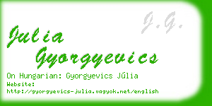 julia gyorgyevics business card