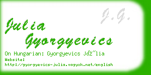 julia gyorgyevics business card